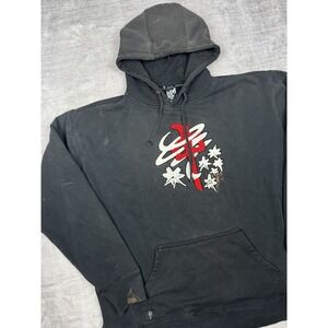 Vtg RDS Red Dragon Skateboarding Sweatshirt Mens 2XL Black Y2K Chenille‎ Logo